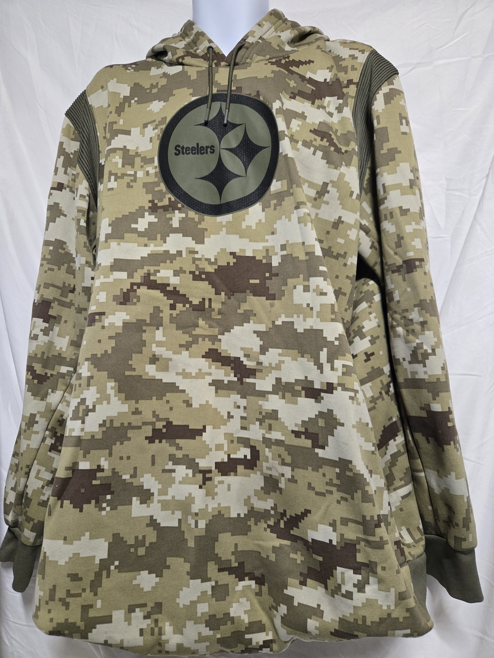Pittsburgh Steelers Camo Pullover Hoodie Nike Dri-fit - Desert Digital